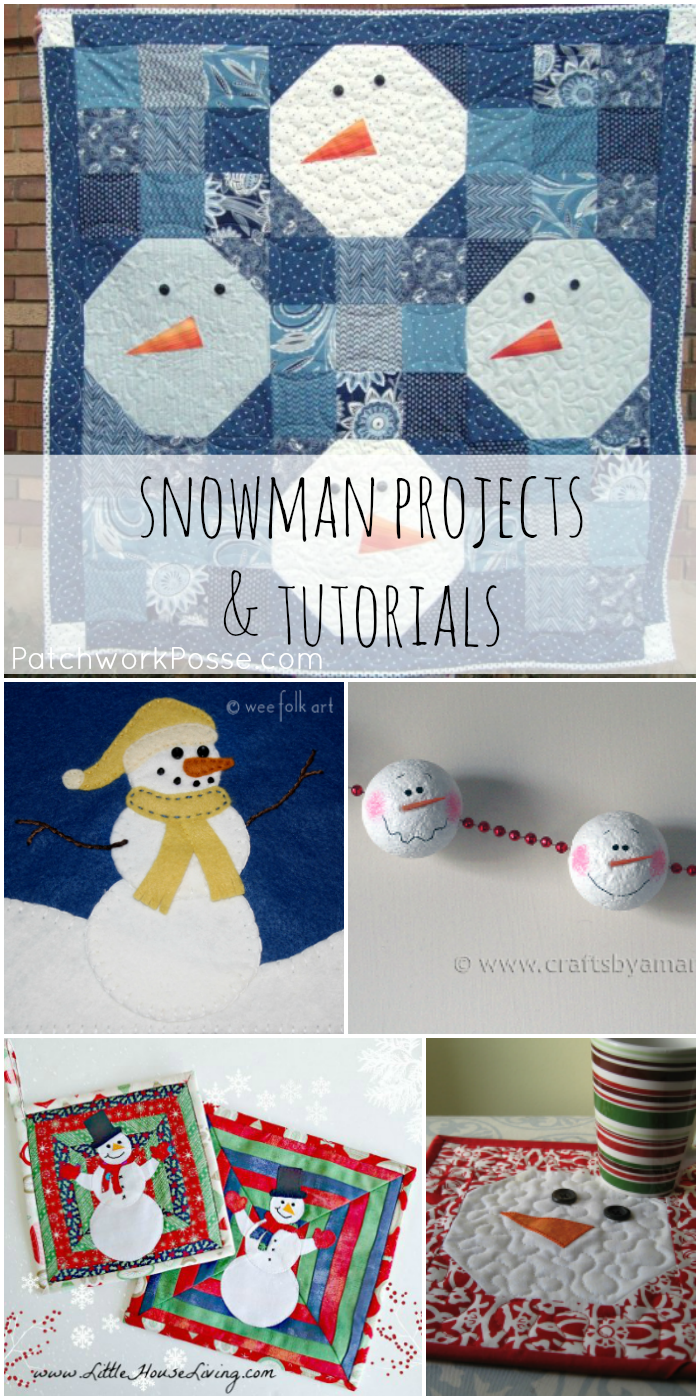 12+ free snowman quilts & projects - patchwork posse